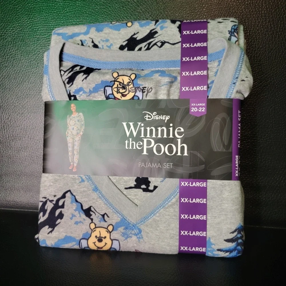 NWT Disney Women's 2 Piece Silky Stretch Fleece Pajama Set Winnie The Pooh 2XL - Picture 8 of 9